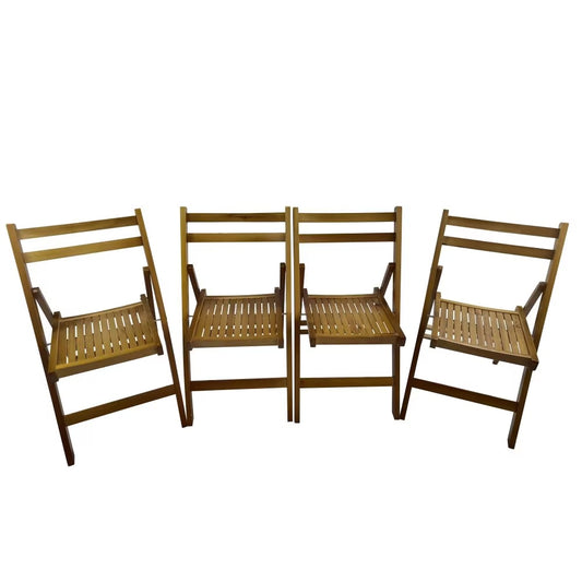 US Local Slatted Wood Foldable Chair