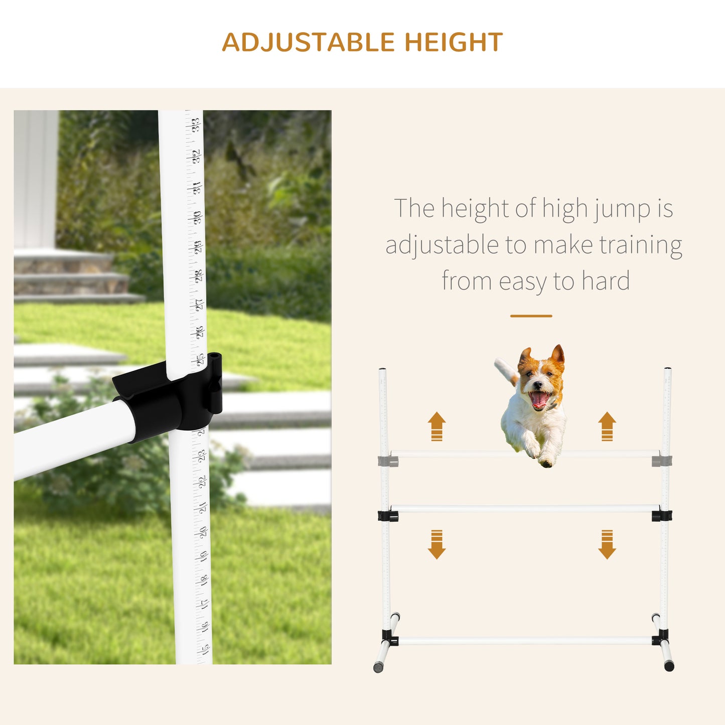US Local 4-piece Dog Agility Training Equipment With Height-adjustable Jumping Poles