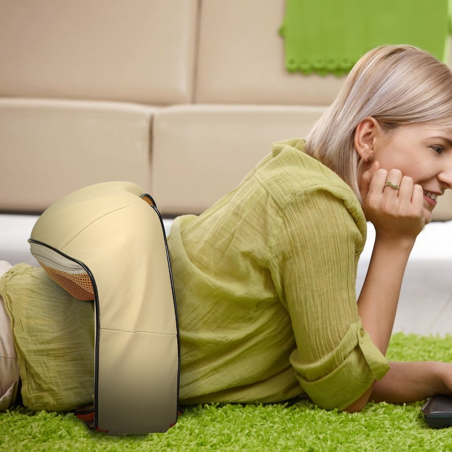 US Local 1 Pc Neck Shoulder Massager Electric Back Massage Cape With Heat Deep Tissue 3D Kneading Massage Neck Waist Shiatsu Massager Pillow For Muscles Pain Relief Relax In Car Office And Home