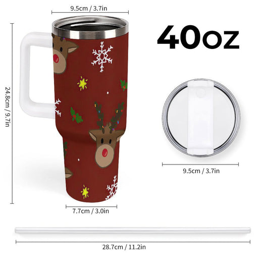 PHDT00157 POD US Local Tumbler 40 oz Large Capacity Car Cup Christmas Elk