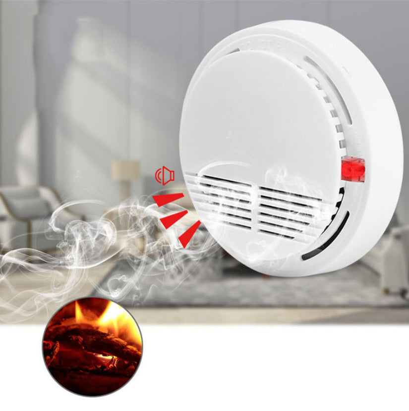 US Local Smoke Alarm Detector Fire Gas Alarm Detector With Battery Photoelectric Sensor Alert Warning