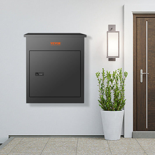 US Local VEVOR Package Delivery Boxes For Outside, Extra Large Mailbox With Coded Lock, Galvanized Steel Wall Mounted Mailboxes , Anti-Theft Baffle, IPX3 Waterproof For Porch, Curbside