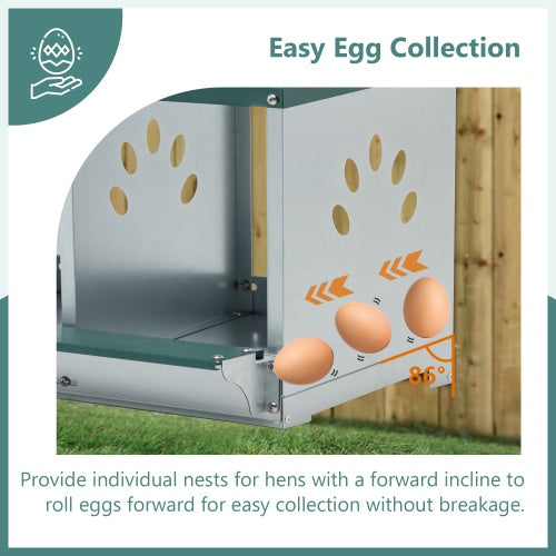US Local Metal Nesting Boxes For Chicken,3 Compartment Nesting Box,Galvanized Steel Nesting Boxes For Hens, Easy To Assemble