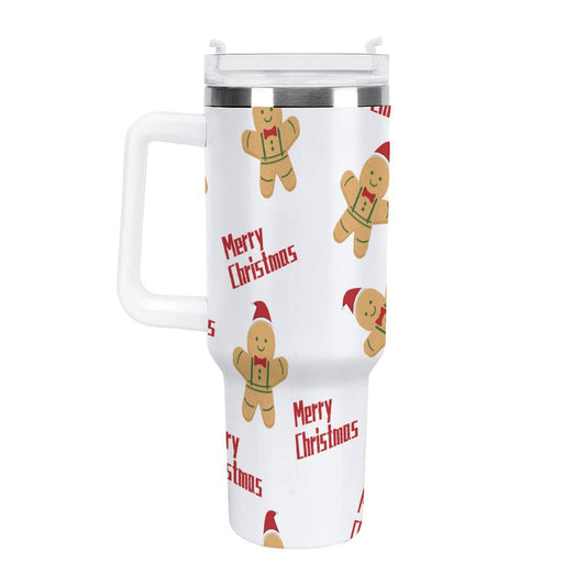 POD US Local Tumbler 40oz Large Capacity Car Cup Christmas Gingerbread Man