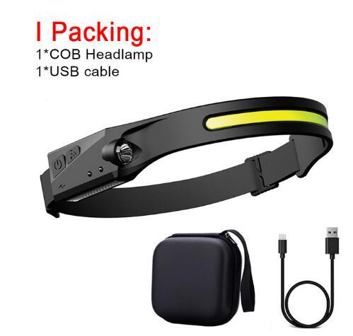 USA Local COB LED Induction Riding Headlamp Flashlight USB Rechargeable Waterproof Camping Headlight With All Perspectives Hunting Light