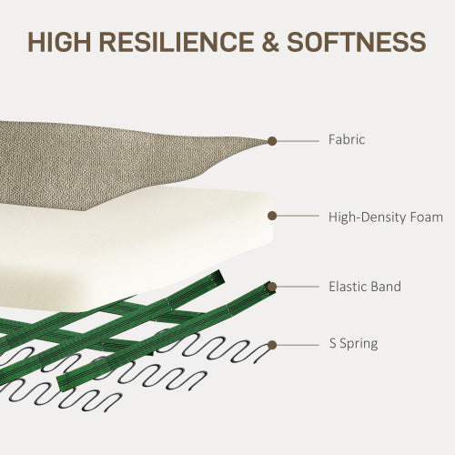 UK Local HOMCOM Upholstered Accent Chair With Rolled Arms And Wood Legs, Armchair For Living Room Bedroom, Beige