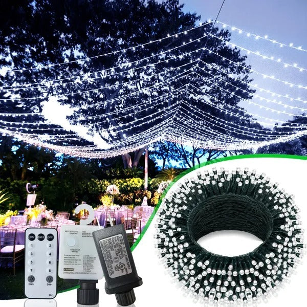 US Local Christmas Lights Outdoor, 197 FT 580 LED Christmas Decorations Lights