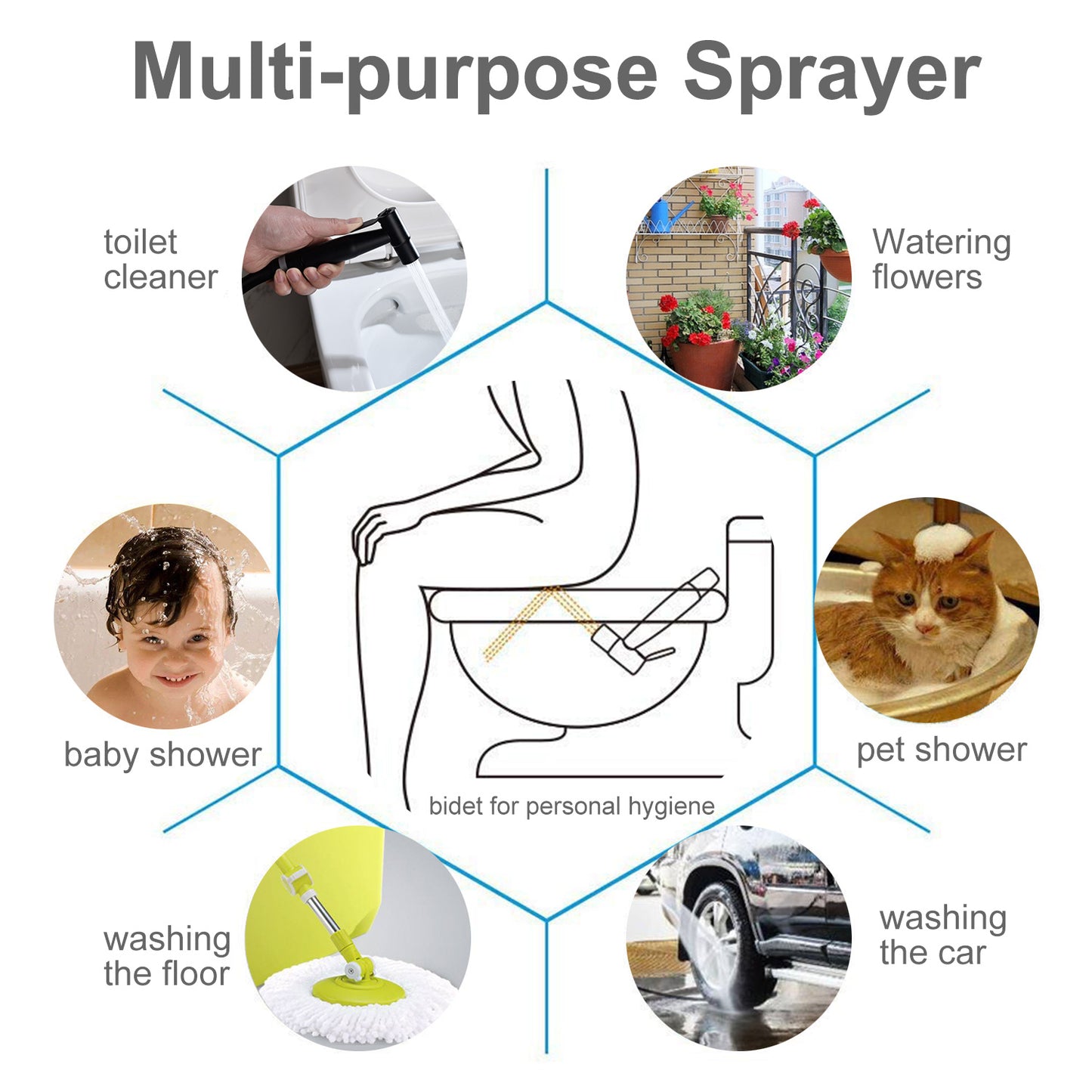 US Local Toilet Spray Gun, Hand-held Sprayer