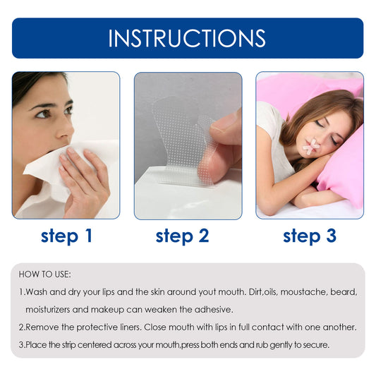 US Local South Moon Anti-Snoring Patch, Closed Mouth Patch For Adults Stop Snoring At Night Patch For Breathing To Prevent Snoring When You Sleep With Your Mouth Open