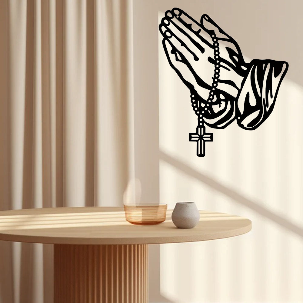 US Local Gothic Black Metal Cross Wall Art - Prayer Faith Decor for Bedroom, Living Room, Office, Bathroom & Kitchen - Halloween Home Decor, Housewarming Gift, Unique Room Decoration, Gothic Wall Hanging"room