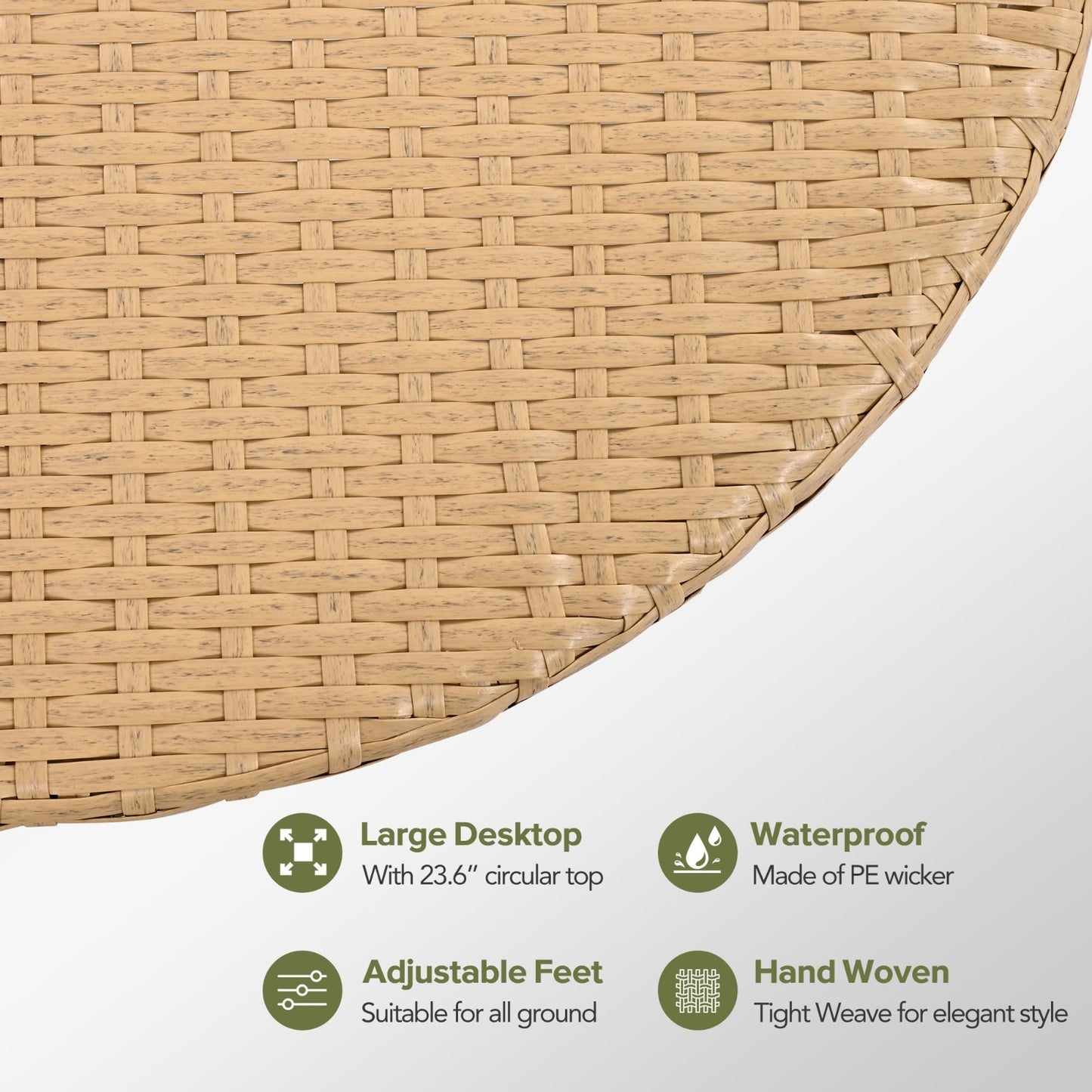 US Local GO 7 Pieces Outdoor Patio Furniture, All-Weather Rattan Sectional Sofa Set With Thick Cushions And P