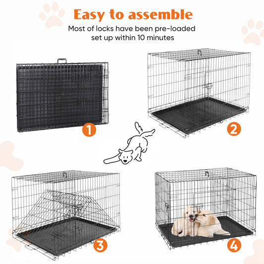 US Local A Dog Cage With Two Doors