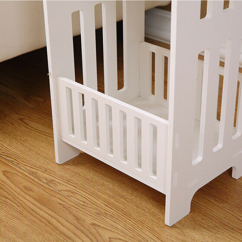 UK Local White Bedside Table Cabinet Nightstand Small Side End Table Storage Organizer U