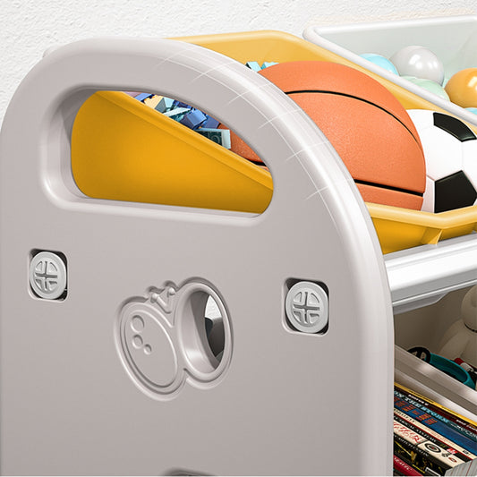 US Local Kids Toy Storage Organizer With 6 Bins - Multi-functional Nursery Furniture Set