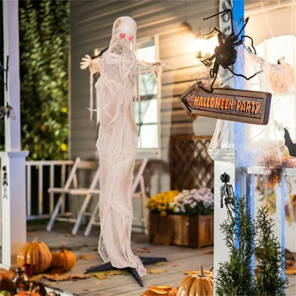 6FT Halloween Decorations With LED Red Glow Eyes