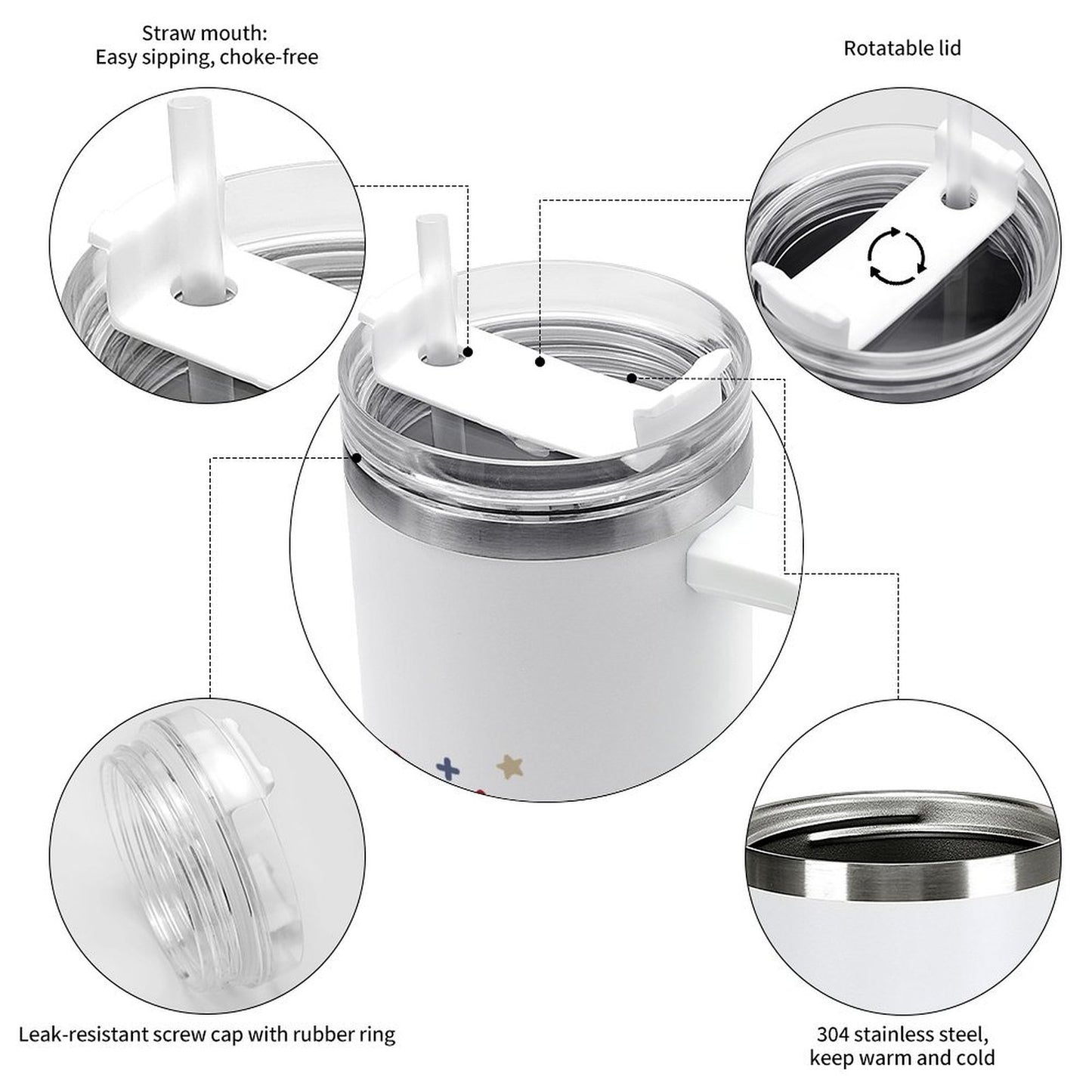 PHDT00167 POD US Local Tumbler 40 oz Large Capacity Car Cup Christmas