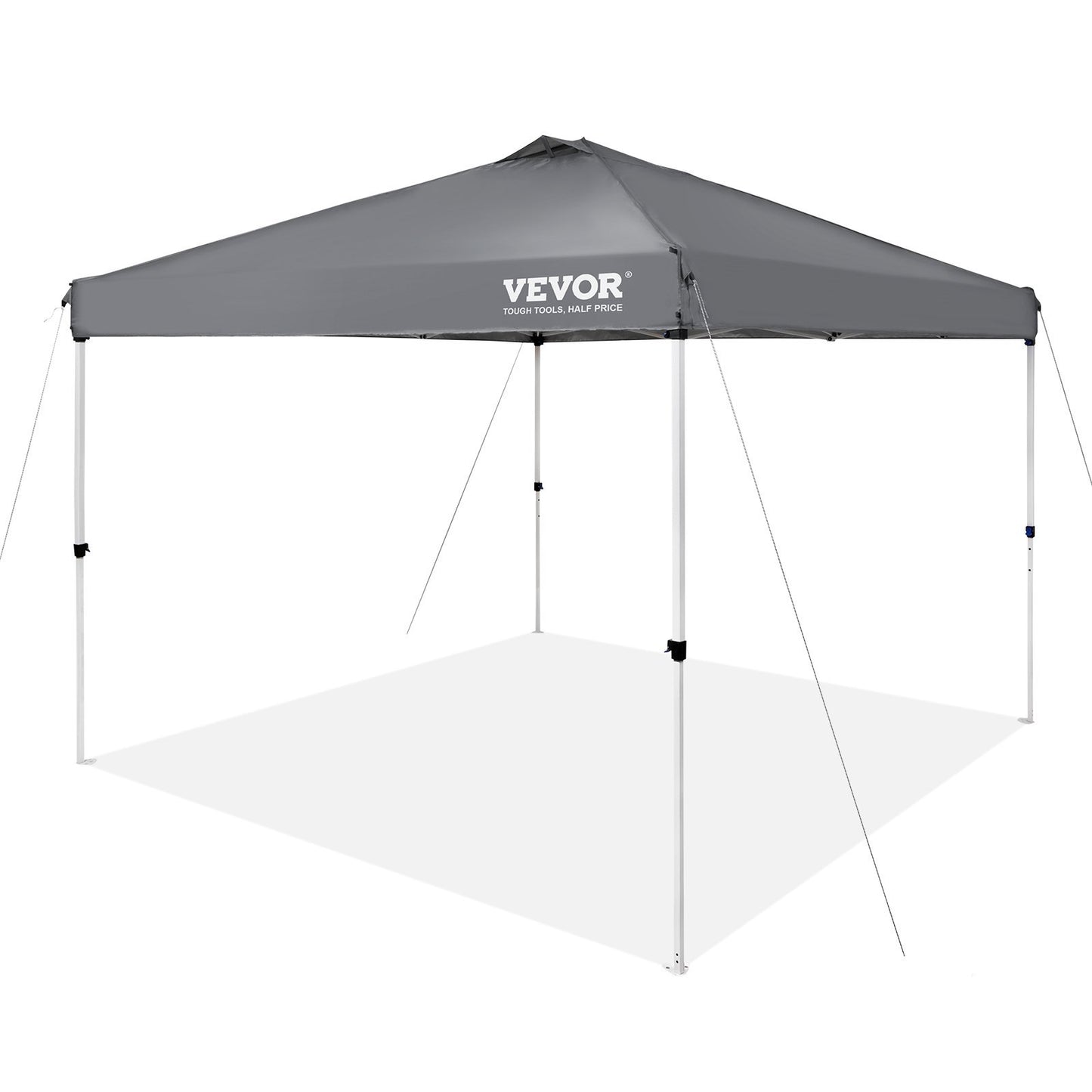 US Local VEVOR Pop Up Canopy Tent, 10 X 10 Ft, 250 D PU Silver Coated Tarp, With Portable Roller Bag And 4 Sandbags, Waterproof And Sun Shelter Gazebo For Outdoor Party, Camping, Commercial Events, Dark Gray