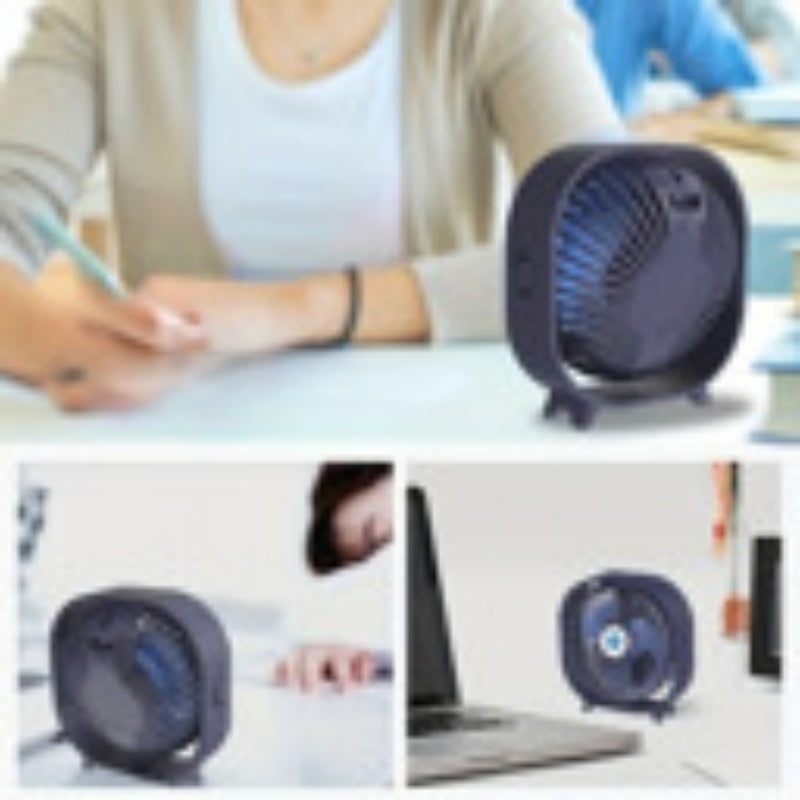 US Local New Desktop Small Fan Rechargeable Desktop Fan Portable Office Student Dormitory Home Mini Fan Mute Random Color