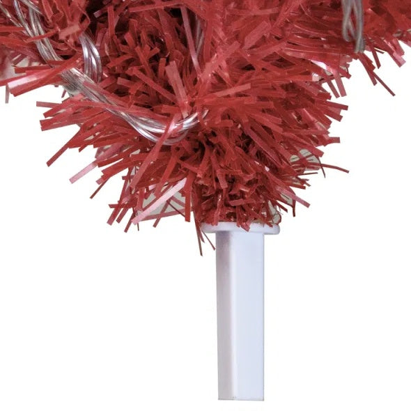 US Local 6FT Hinged Fir Artificial Fir Bent Top Christmas Tree, Xmas Tree Bendable Santa Hat Style Christmas Tree Holiday Decoration,1250 Branch Tips, 300 LED Lights X-mas