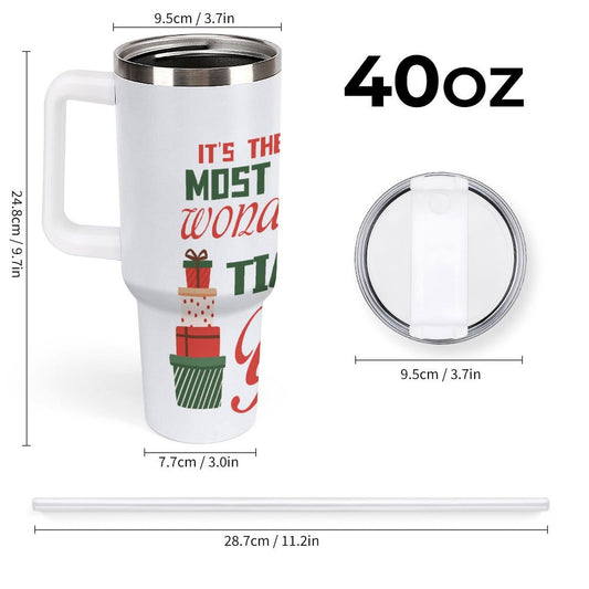 PHDT00291 POD US Local Tumbler 40 oz Large Capacity Car Cup Christmas Gift, Red