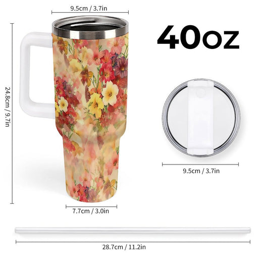 PHDT00221 POD US Local Tumbler 40 oz Large Capacity Car Cup Floral