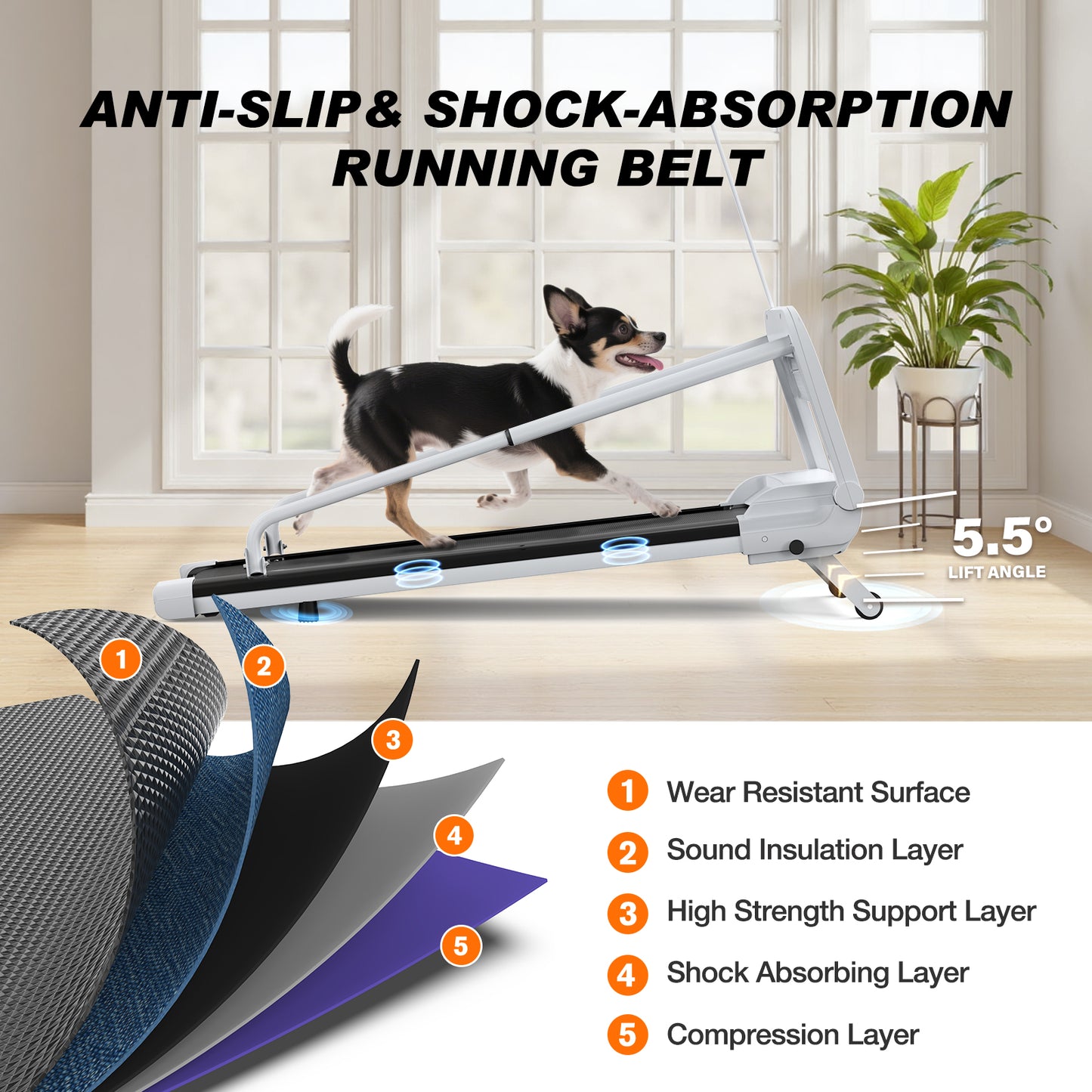 US Local 2025 New Quiet Smart Pet Treadmill, Adjustable Speed, Perfect For Small Medium Dogs