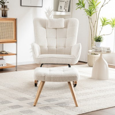 UK Local Rocking Chair Rocker Chair Single Recliner Casual Lounger Lounge Chair Cushion For Living Room Bedroom