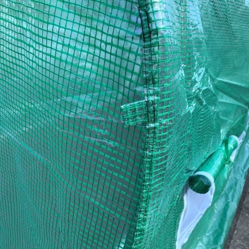 US Local Outsunny 15x 7x 6.5 Walk-in Tunnel Hoop Greenhouse, Green House With Polyethylene PE Cover, Steel Frame, Roll-Up Zipper Door & Windows For Flowers, Vegetables, Tropical Plants, Green