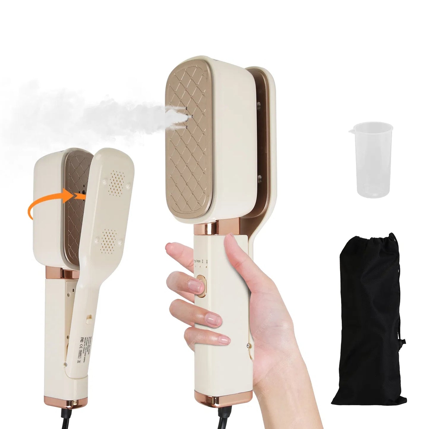 US Local Steam Iron Press 3 In 1 Travel Steamer For Clothes With Flip Head Portable Handheld Flat Iron 1000W Wrinkles Remover Wet And Dry Ironing Garment Steamer 20S Fast Heat Up GPCT5460