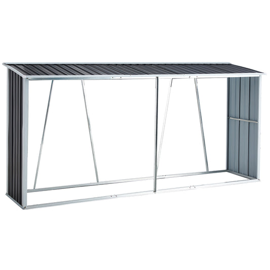 US Local Metal Firewood Storage Shed