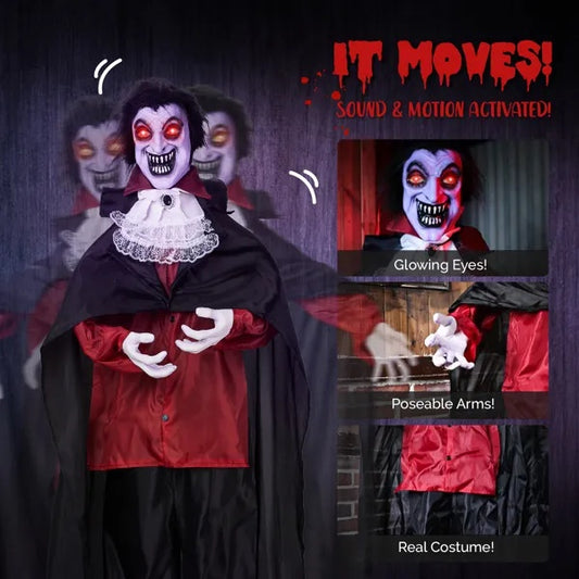 US Local 5.7ft Vampire Outdoor Halloween Decorations