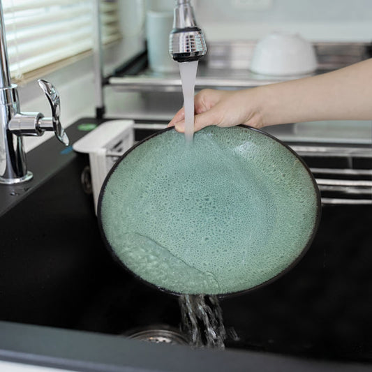 US Local Steak Plate Creative Western Food Plate Vegetable Plate Set Of 6 For Cereal, Salad, Pasta, Soup, Dessert, Serving Dishwasher, Microwave And Oven