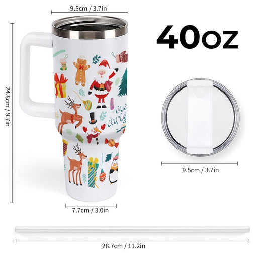 PHDT00339 POD US Local Tumbler 40 oz Large Capacity Car Cup Christmas, Santa Claus