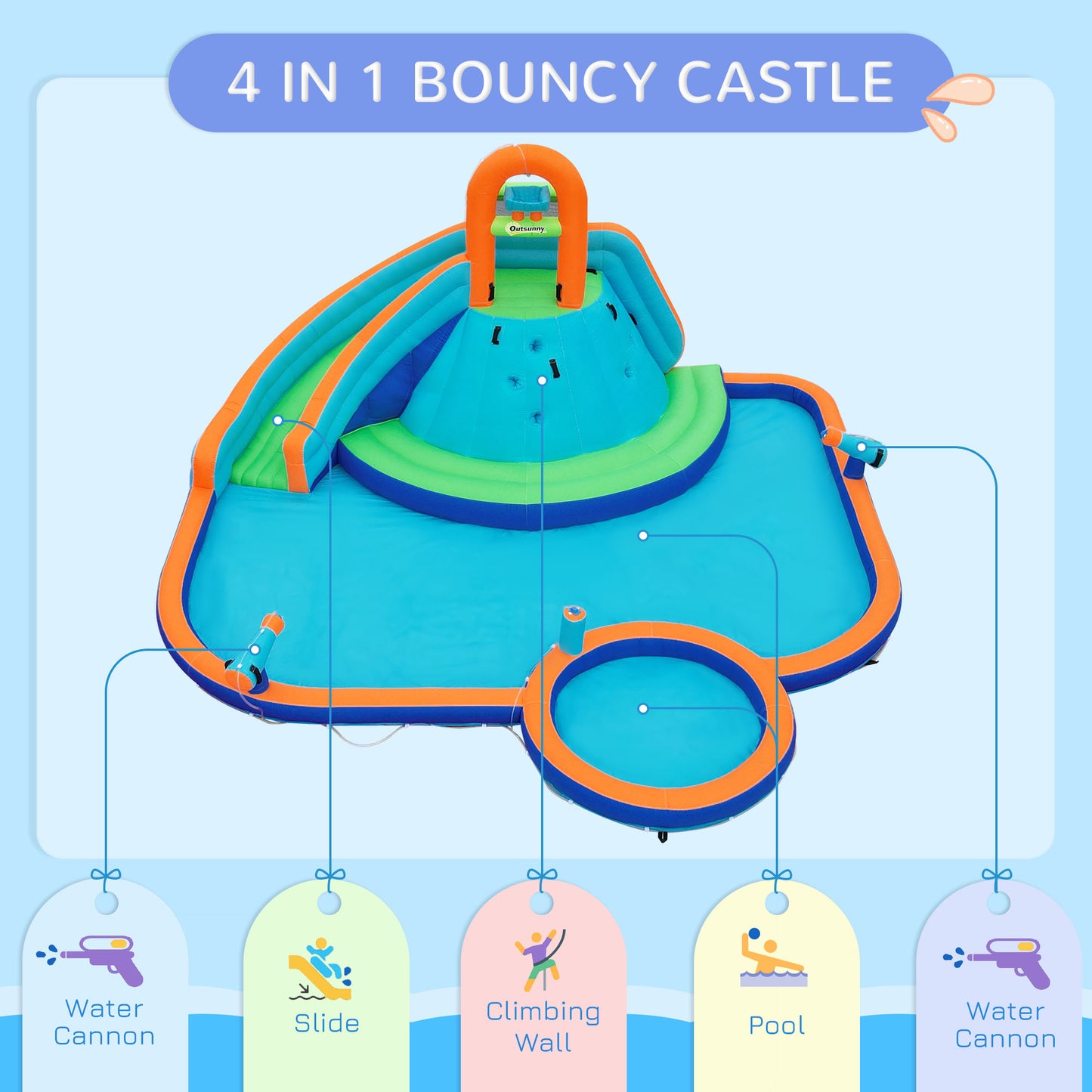 US Local 1 Kids Bounce House w/ Slide