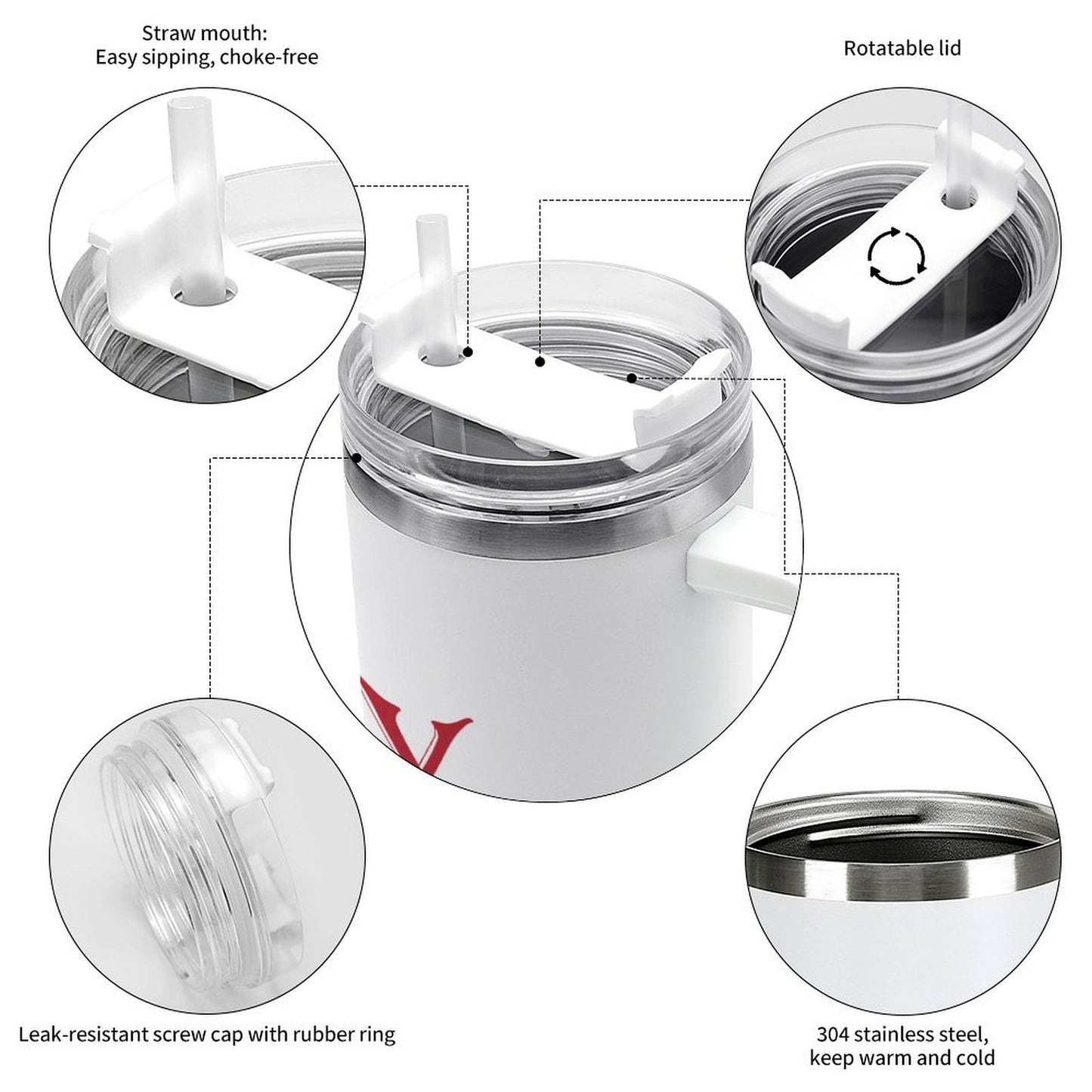 PHDT00160 POD US Local Tumbler 40 oz Large Capacity Car Cup Christmas