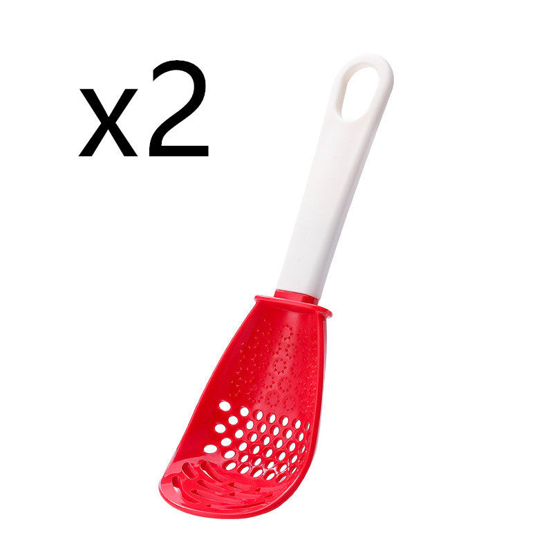 USA Local Multifunctional Slotted Spoon Grinding Cooking Spoon Mashed Auxiliary Food Ginger Garlic Spoon Press Potatoe Stir-frying Spatula Kitchen Gadget