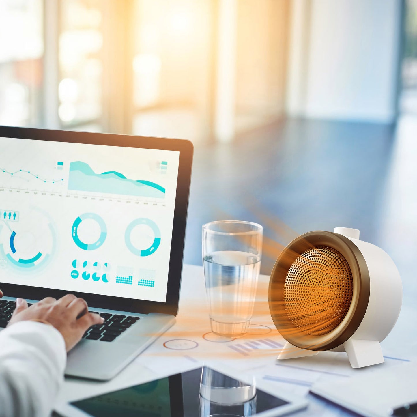 US Local 1Pc Electric Space Heater Ceramic Heater Fan Heating Fan With 3 Modes 3S Fast Heating Tip-over Overheating Protection For Home Office Dormitry