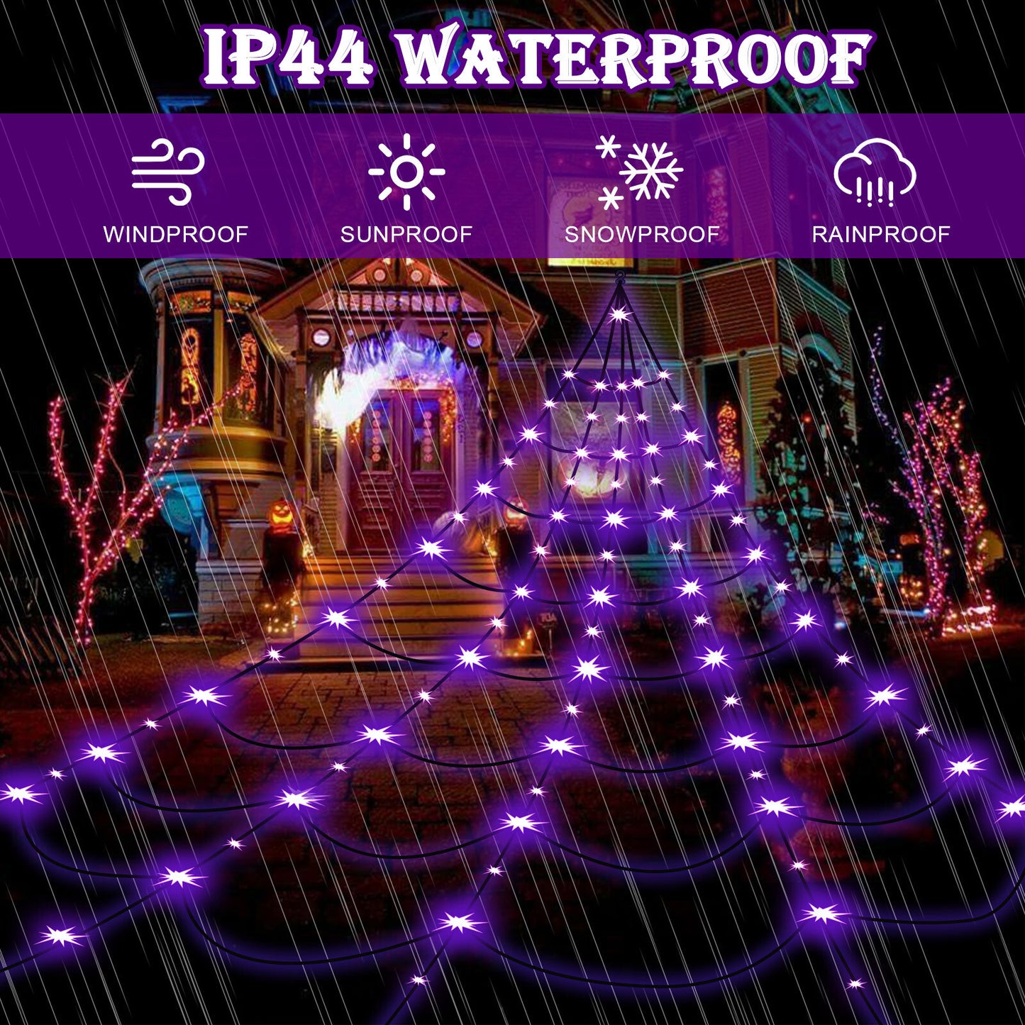 US & UK Local Halloween Decoration Giant Spider Web Party Props Decor Outdoo