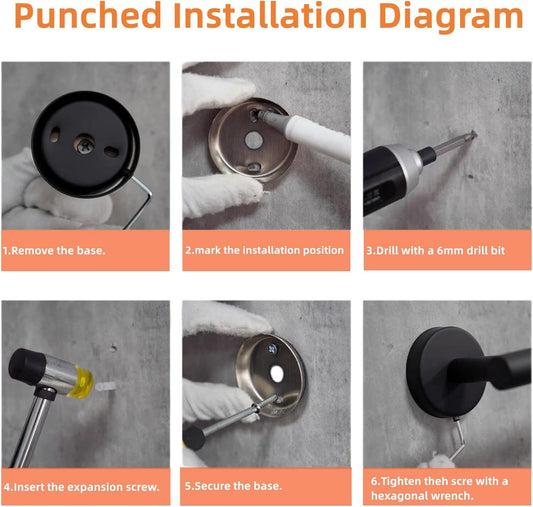 UK Local Stainless Steel Toilet Paper Holder Matte Black Toilet Roll Holder Wall Mounted