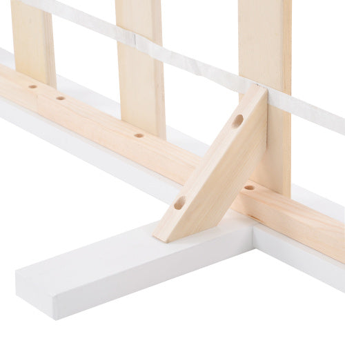 UK Local Single Bed White 3ft Solid Pine Wooden Bed Frame For Adults, Kids 190 X 90 Cm 3FT