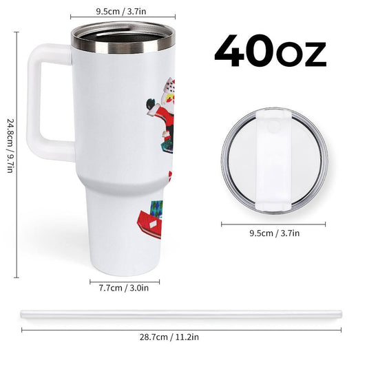 PHDT00156 POD US Local Tumbler 40 oz Large Capacity Car Cup Christmas, Santa