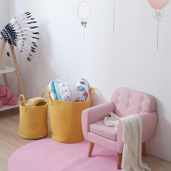 US Local Large Woven Storage Basket With Sturdy Handle Holder