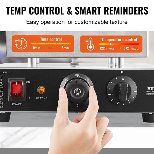 US Local 9PCS 76mm Dutch Pancake Maker Commercial Dorayaki Baker 850W Non-stick