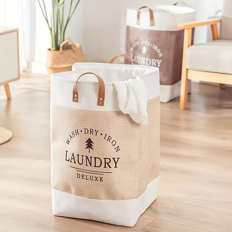 US Local Large-capacity Foldable Laundry Basket, Woven Basket, Storage Basket With Handles, Convenient For Storage