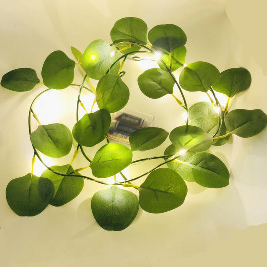 Thanksgiving Ivy Lighting Chain Eucalyptus Leaf Rattan