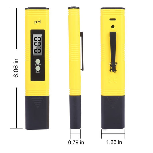 US Local PH Meter 0.01 PH Battery Powder High Precision Water Quality EC Tester 0-14 PH Measurement Range For Aquarium Swimming Pool Digital Electric PH Meter LCD Tester Pocket Hydroponics Aquarium Water Test