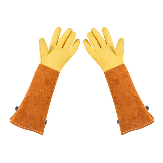 US Local Gardening Gloves Thorn Proof Long Leather Rose Pruning Gloves For Men & Women