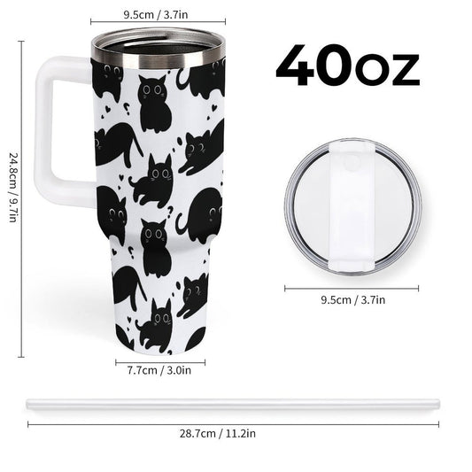 PHDT00117 POD US Local Tumbler 40 oz Large Capacity Car Cup Cat 06