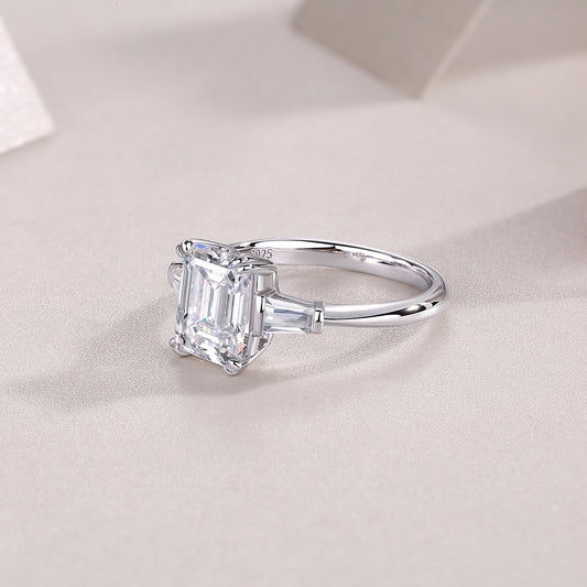 US Local Starry Sky Mirror - A Fashionable Diamond Jewelry Piece Set With Moissanite S925 Sterling Silver And Platinum Diamond Ring