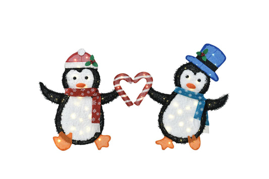 US Local Heart-Shaped Penguin Decorative Lights - Festive Ambiance Lights For Christmas Parties And Holiday Home Decor